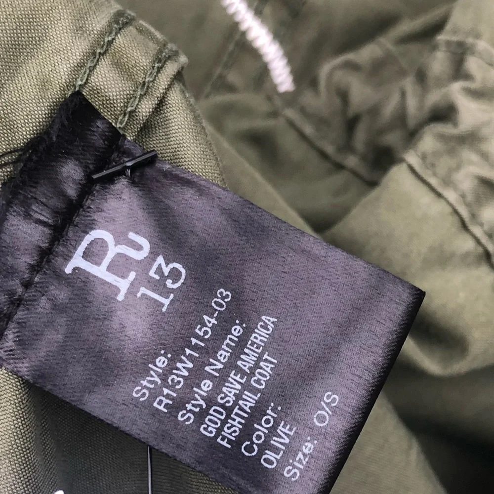 R13 God Save America Jacket Army L OS Repurposed - Picture 12 of 16